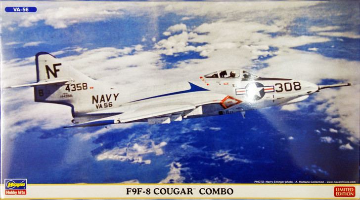 Hasegawa 02036 F9F-8 Cougar COMBO (2 plane set) 1/72 Scale Kit (4967834020368)