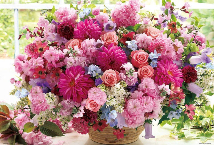 Beverly Jigsaw Puzzle 61-402 Flowers in Romantic Pink (1000 Pieces)