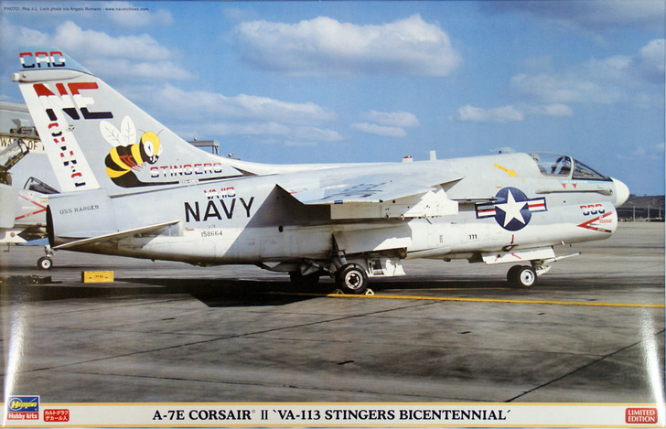 Hasegawa 07322 A-7E Corsair II VA-113 Stingers Bicentennial 1/48 Scale Kit (4967834073227)