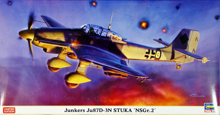 Hasegawa 07323 Junkers Ju87D-3N STUKA NSGr.2 1/48 Scale Kit (4967834073234)