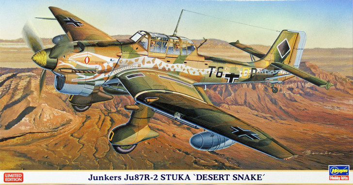 Hasegawa 07337 Luftwaffe Junkers Ju87R-2 Stuka Desert Snake 1/48 Scale Kit