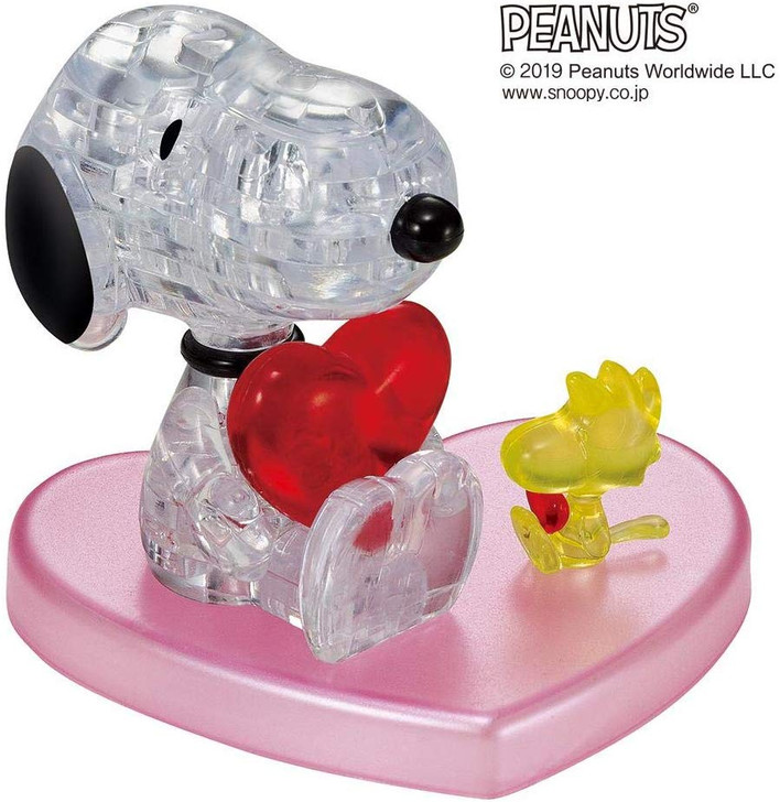 Beverly Crystal 3D Puzzle 50248 Peanuts Snoopy Hugging Heart (31 Pieces)