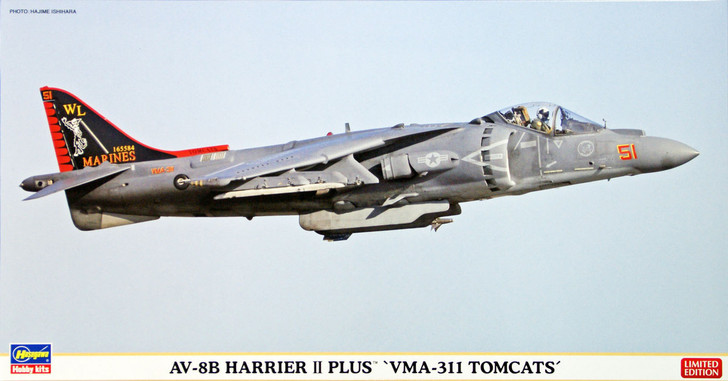 Hasegawa 07349 AV-8B Harrier II Plus VMA-311 Tomcats 1/48 Scale Kit