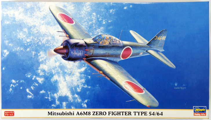 Hasegawa 09821 Mitsubishi A6M8 Zero Fighter Type 54/64 1/48 Scale Kit (4967834098213)