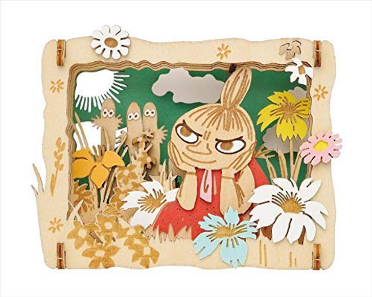 Ensky Paper Theater PT-W08 Wood Style Moomin Little My and Flowers