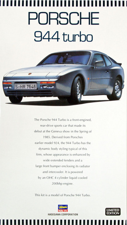 Hasegawa 20260 Porsche 944 Turbo 1/24 Scale Kit (Limited Edition) (4967834202603)