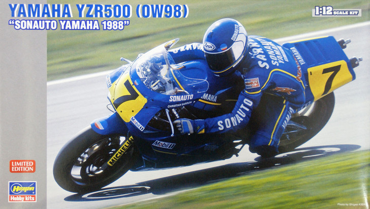 Hasegawa 21705 Yamaha YZR500 (0W98) Sonauto Yamaha 1988 1/12 Scale Kit (Limited Edition) (4967834217058)
