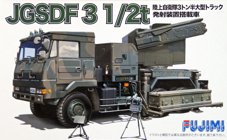 Fujimi 72M11 JGSDF 3 1/2t Truck with Launcher 1/72 Scale Kit 722405 (4968728722405)