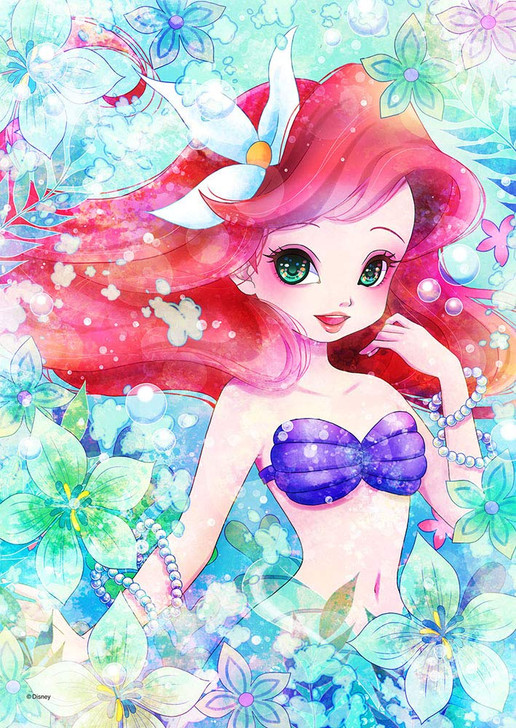 Tenyo Japan Pure White Jigsaw Puzzle DPG266-578 Disney Little Mermaid Ariel Cute Eyes (266 Pieces)