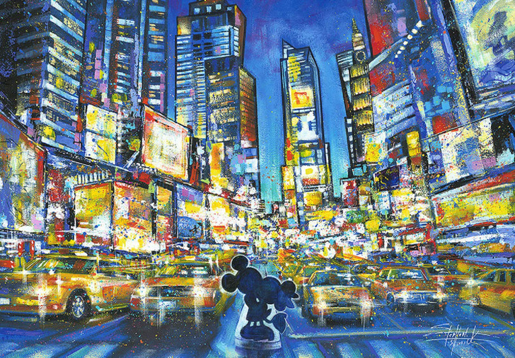 Tenyo Japan Jigsaw Puzzle DS1000-775 Disney You, Me and the City Stained Glass (1000 Pieces)