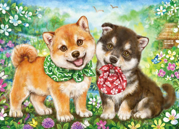 Beverly Jigsaw Puzzle 66-133 Japanese Shiba Puppies (600 Pieces)