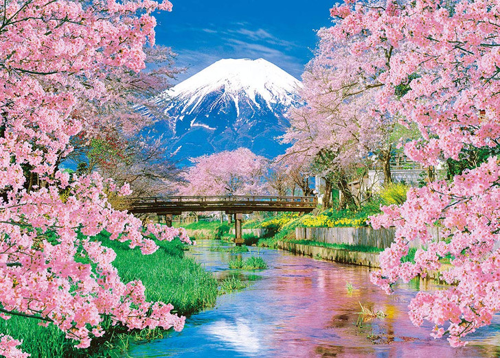 Beverly Jigsaw Puzzle 66-139 Mountain Fuji and Spring in Bloom (600 Pieces)