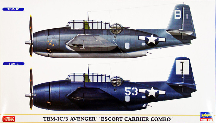 Hasegawa 01998 TBM-1C/3 Avenger ESCORT CARRIER COMBO 1/72 Scale Kit (4967834019980)