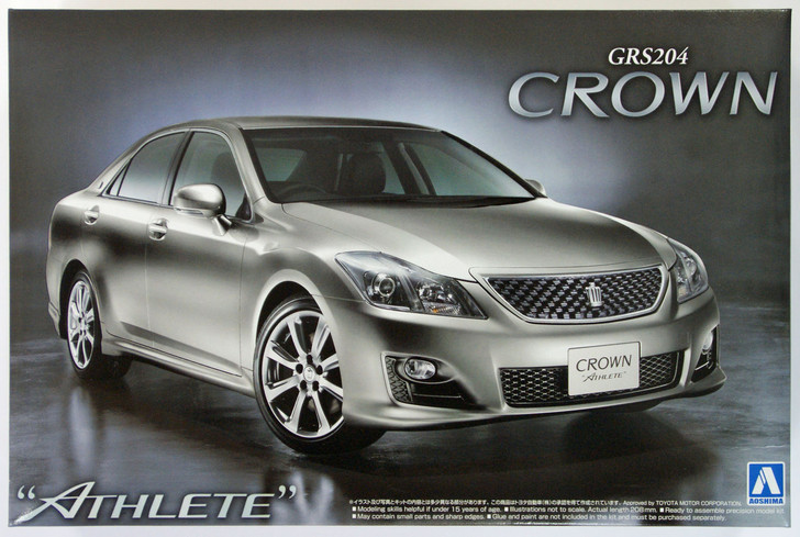 Aoshima 43684 Toyota Crown 3.5 Athlete (GRS204) 2008 1/24 Scale Kit (4905083043684)