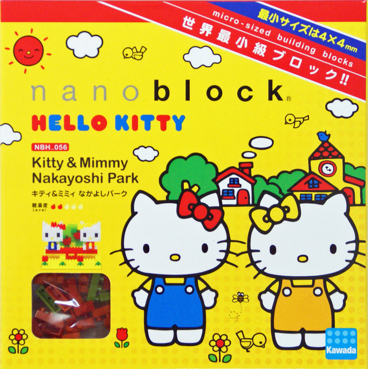 Kawada NBH-056 nanoblock Block Art Hello Kitty and Mimmy Friend Park
