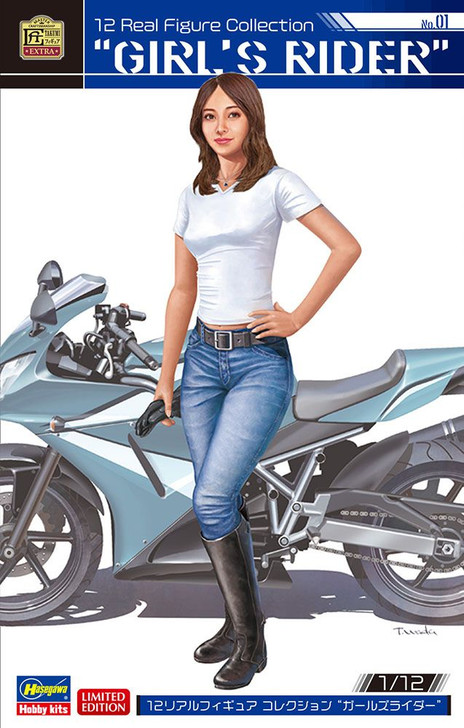 Hasegawa 1/12 Real Figure Collection No.01 Girls Rider Resin Figure Kit