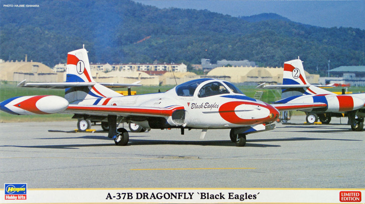 Hasegawa 02072 A-37B Dragonfly Black Eagles (2 plane set) 1/72 Scale Kit (4967834020726)