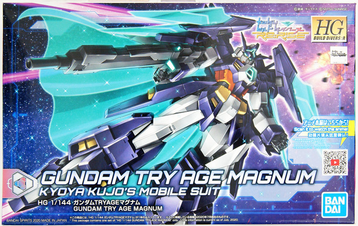 Bandai HG Gundam Build Divers Re:RISE 27 Gundam Tryage Magnum 1/144 Scale Kit