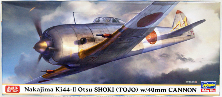 Hasegawa 23291 NAKAJIMA KI-44-II OTSU ARMY TYPE 2 SINGLE-SEAT FIGHTER SHOKI WITH 40MM CANNON 1/72 Scale Kit