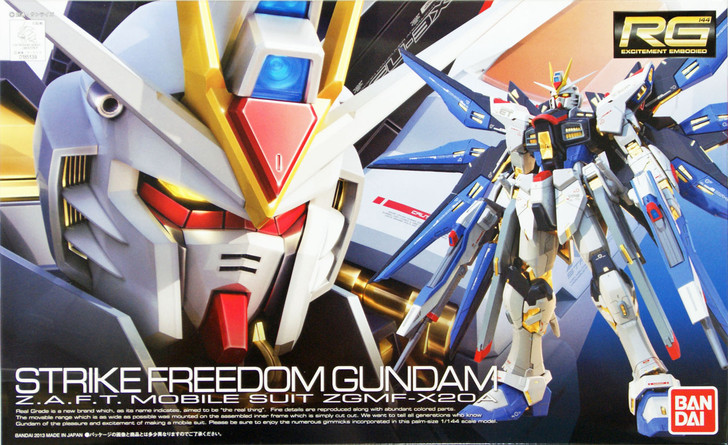 Bandai RG 14 RG Strike Freedom Gundam Z.A.F.T. Mobile Suit ZGMF-X20A 1/144 Scale Kit