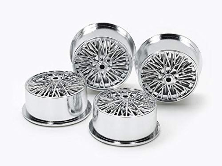 Tamiya Mini 4WD 95531 Wire Spoke Wheels for Low-Profile Tires (Silver Plated)