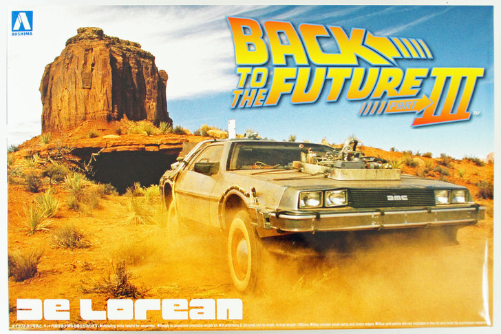 Aoshima 11874 Back to the Future Part 3 Delorean with Railraod 1/24 Scale Kit