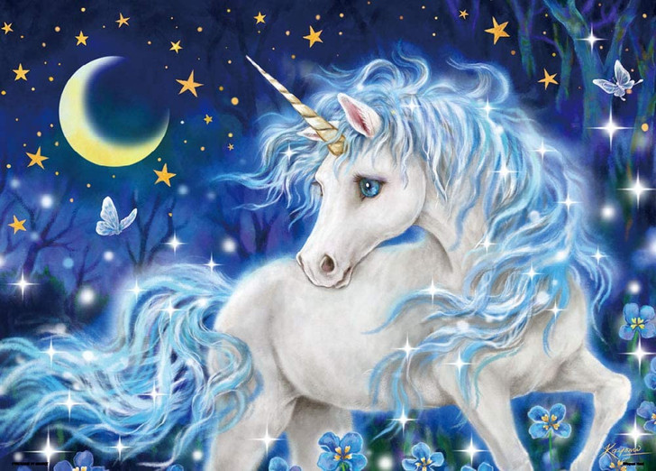 Beverly Jigsaw Puzzle 66-144 Kayomi Harai Blue Unicorn (600 Pieces)