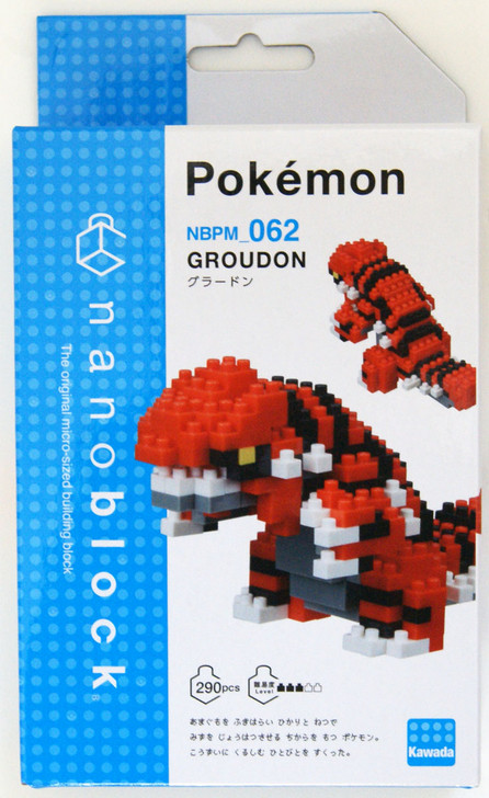 Kawada NBPM-062 nanoblock Pokemon Groudon (Graadon)