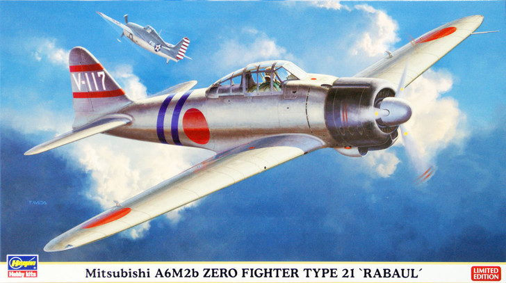 Hasegawa 07359 Mitsubishi A6M2b Zero Fighter Type 21 Rabaul 1/48 Scale Kit (4967834073593)