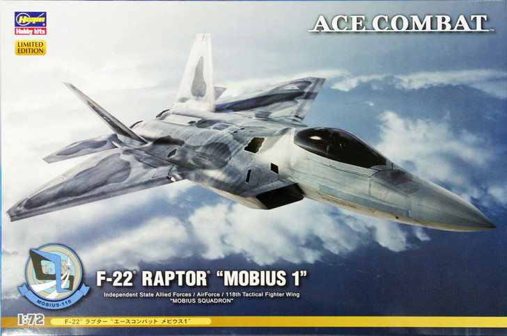 Hasegawa SP311 Ace Combat F-22 Raptor Mobius 1 1/72 Scale Kit (4967834521117)