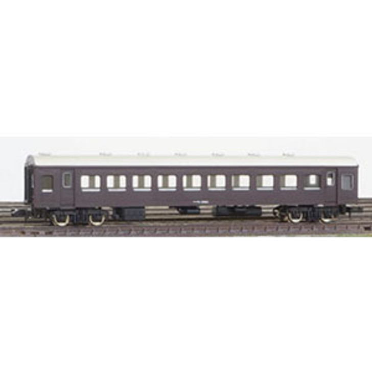 Greenmax No.11012 JNR Passenger Car NAHAFU11 Pre-Colored Kit (Brown) (N scale)