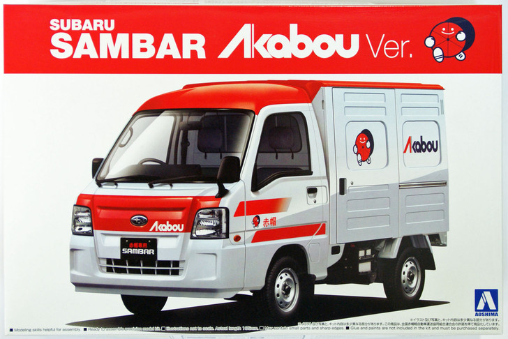 Aoshima 07396 Subaru Sambar Truck Akabou Version 2012 1/24 Scale Kit (4905083007396)