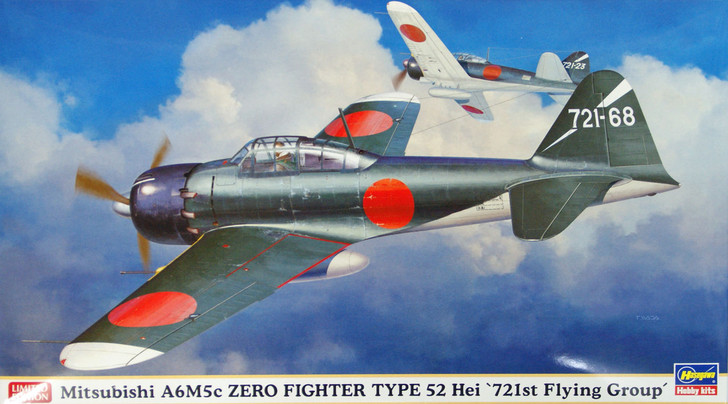 Hasegawa 07362 Mitsubishi A6M5c Zero Fighter Type 52 Hei 721st Flying Group 1/48 Scale Kit (4967834073623)