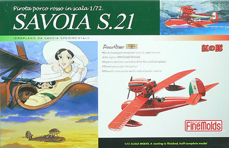 Fine Molds PJ1n SAVOIA S.21 Seaplane PORCO ROSSO (Pre-Painted) 1/72 Scale Kit