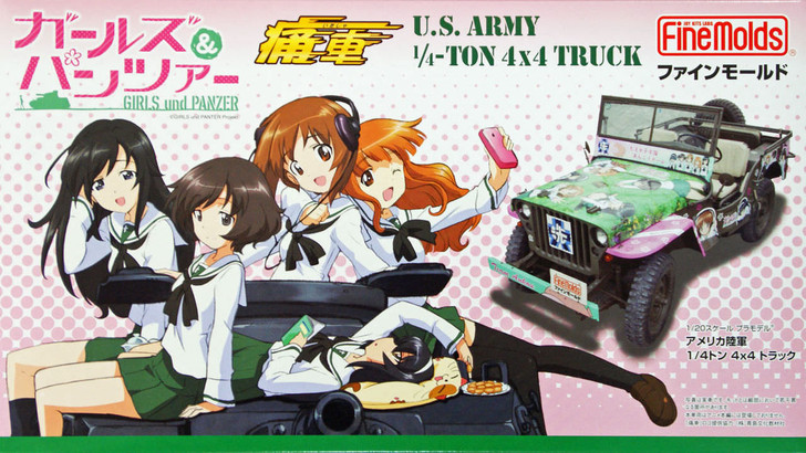 Fine Molds 41103 Girls & Panzer US Army 1/4-Ton 4x4 Truck 1/20 Scale Kit (4536318411031)