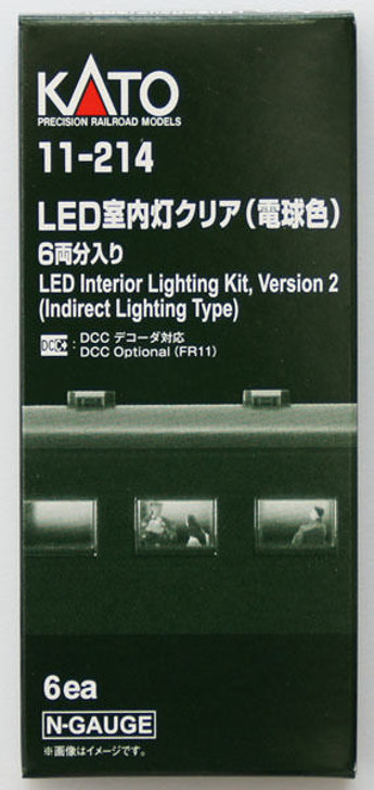 Kato 11-214 LED Interior Lighting Kit Indirect Lighting Ver. 2 6 pcs. (N Scale)