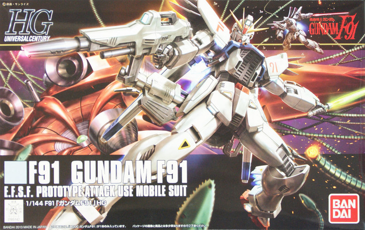 Bandai HGUC 167 Gundam F91 EFSF PROTOTYPE ATTACK USE MOBILE SUIT 1/144 Scale Kit (4573102579553)