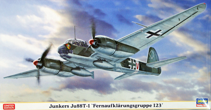 Hasegawa 02073 Junkers Ju88-1 Fernaufklarungsgruppe 123 1/72 Scale Kit (4967834020733)