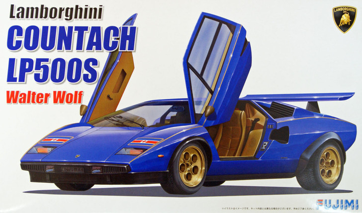 Fujimi EM05 Lamborghini Countach LP500S Walter Wolf 1/24 Scale Kit (4968728082820)