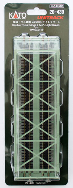 KATO 20-439 248mm 9 3/4 Double Truss Bridge Ws248t Light Scale N Green for sale online 