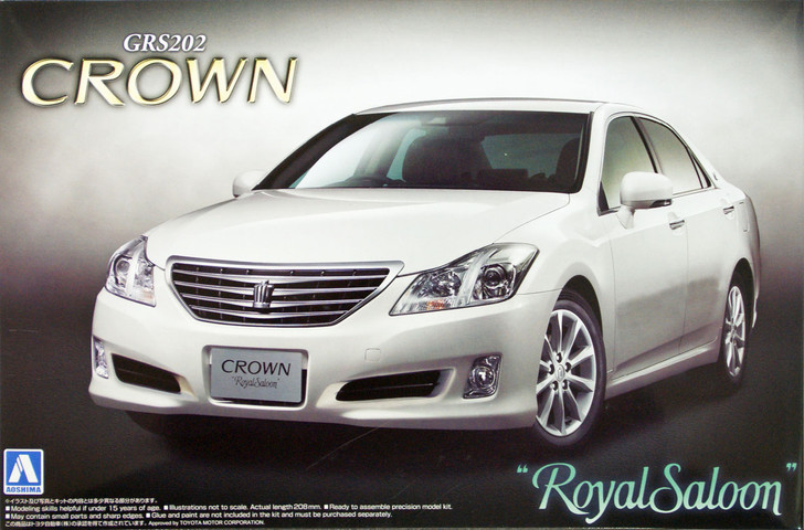Aoshima 43691 Toyota Crown 3.0 Royal Saloon (GRS202) 2008 1/24 Scale Kit (4905083043691)