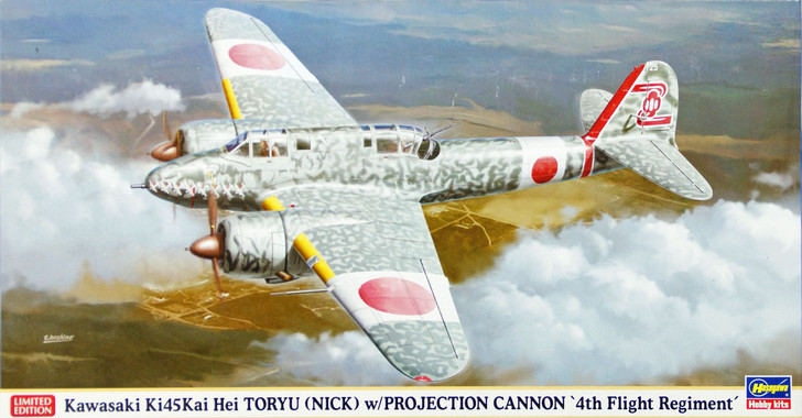Hasegawa 07363 Kawasaki Ki45Kai Hei TORYU (NICK) w/projection cannon 4th Flight Regiment 1/48 Scale Kit (4967834073630)