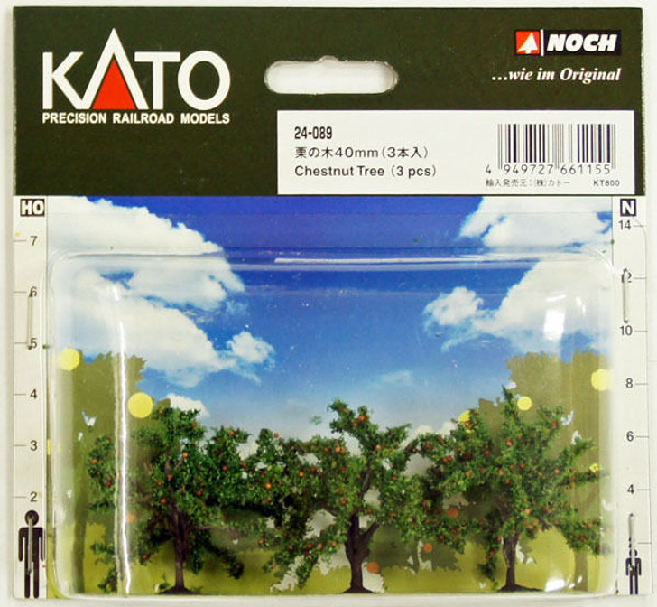 Kato 24-089 Chestnut Trees 3pcs 40mm (Scenery Trees) (N scale)