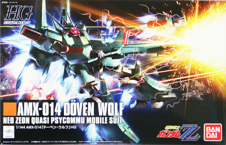 Bandai HGUC 173 Gundam AMX-014 DOVEN WOLF NEO ZEON QUASI PSYCOMMU MOBILE SUIT 1/144 Scale Kit (4543112891808)