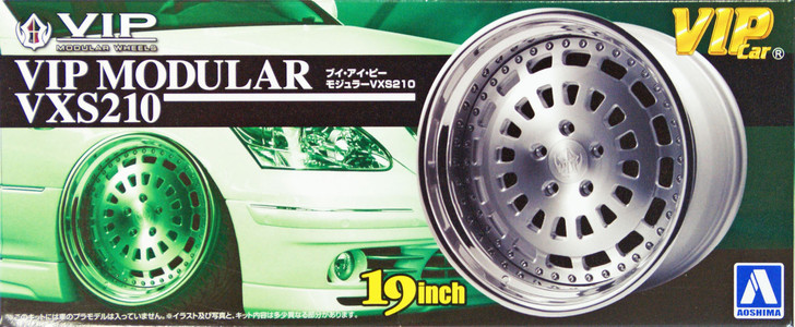 Aoshima 09093 VIP Car Tire & Wheel Set VIP Modular VXS210 19 inch 1/24 Scale Kit (4905083009093)
