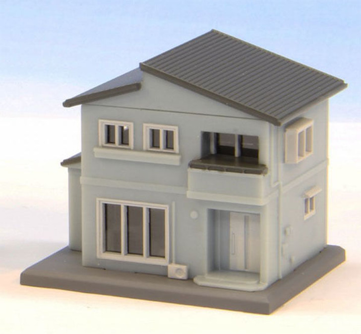 Rokuhan S043-2 Z Scale Two-Storied House B (Blue) (1/220 Z Scale)