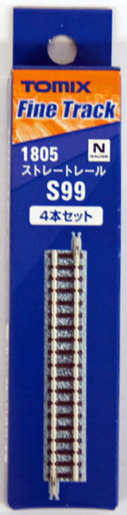 Tomix 1805 99mm Straight Tracks S99(F) (4 pieces) (N scale)