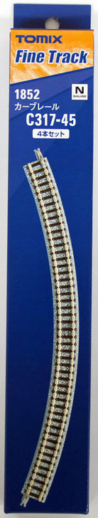 Tomix 1852 317mm Radius 45ﾃ｣ﾂ・ﾂｻﾃ｣ﾂ・ﾂ・ﾃｯﾂｽﾂｽﾂ・Eﾂｺ Curve Track C317-45(F) (4 pieces) (N scale)