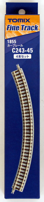 Tomix 1855 243mm Radius 45ﾃ｣ﾂ・ﾂｻﾃ｣ﾂ・ﾂ・ﾃｯﾂｽﾂｽﾂ・Eﾂｺ Curve Track C243-45 (4 Pieces) (N scale)