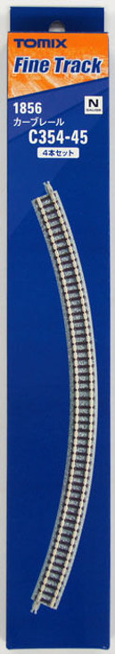 Tomix 1856 354mm Radius 45ﾃ｣ﾂ・ﾂｻﾃ｣ﾂ・ﾂ・ﾃｯﾂｽﾂｽﾂ・Eﾂｺ Curve Track C354-45(F) (4 pieces) (N scale)